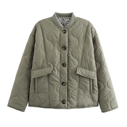 Women's quilted transitional jacket with practical pockets NOVAE