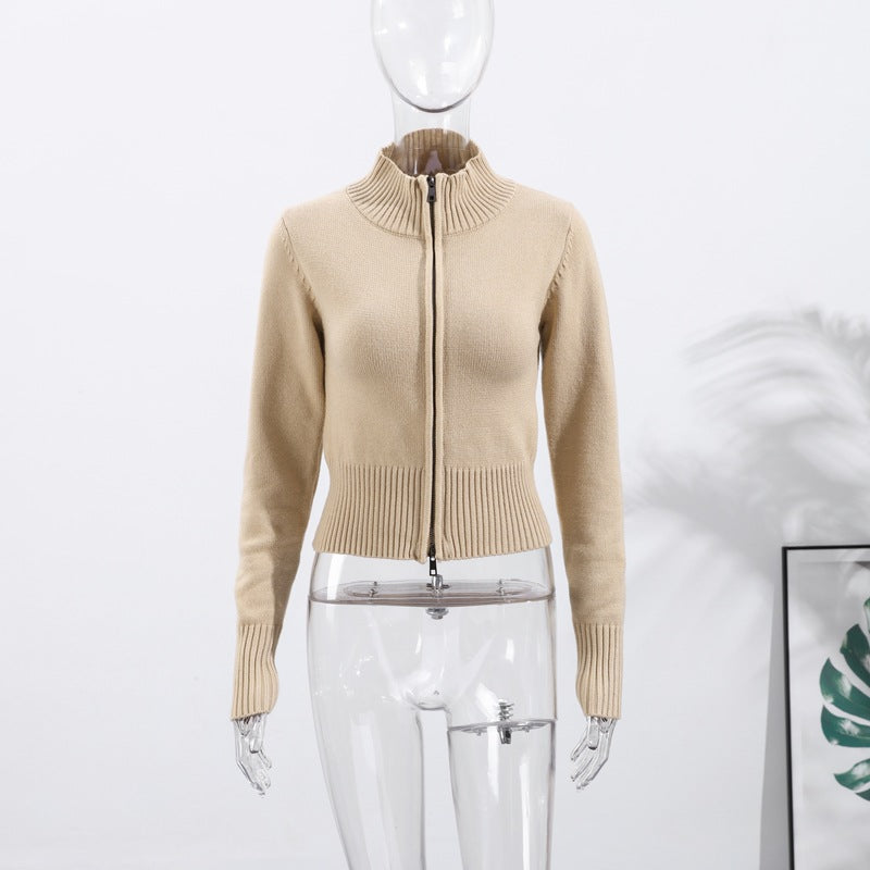 Women's Elegant Cardigan with Full Zip NOVAE