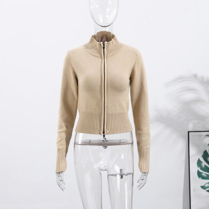 Women's Elegant Cardigan with Full Zip NOVAE