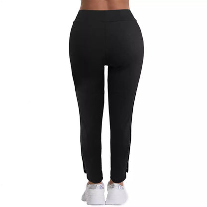 Women's Elegant Performance Trousers with Practical Pockets and Side Button Details NOVAE