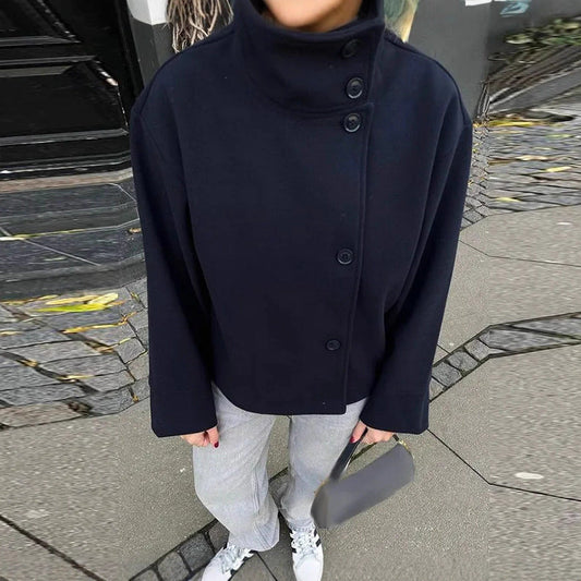 Women's modern and practical short jacket with high-closing collar NOVAE