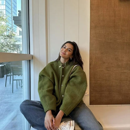 Women's casual oversized jacket made of high-quality fabric NOVAE