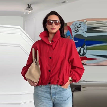 Women's stylish outdoor jacket with high collar NOVAE