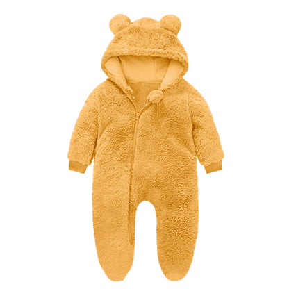 Toddler Fleece Overall with Bear Ears NOVAE