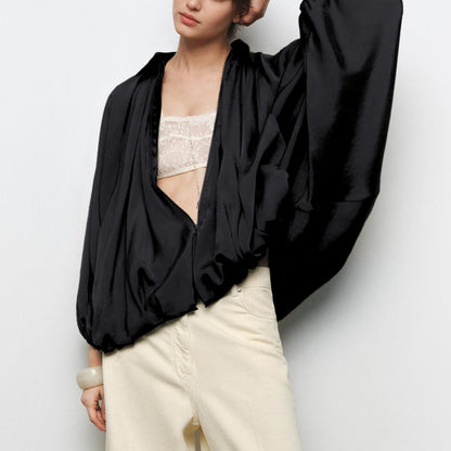 Women's lightweight oversized silk jacket NOVAE