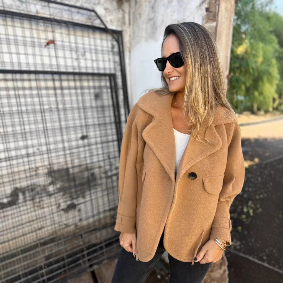 Women's cozy oversized wool jacket NOVAE