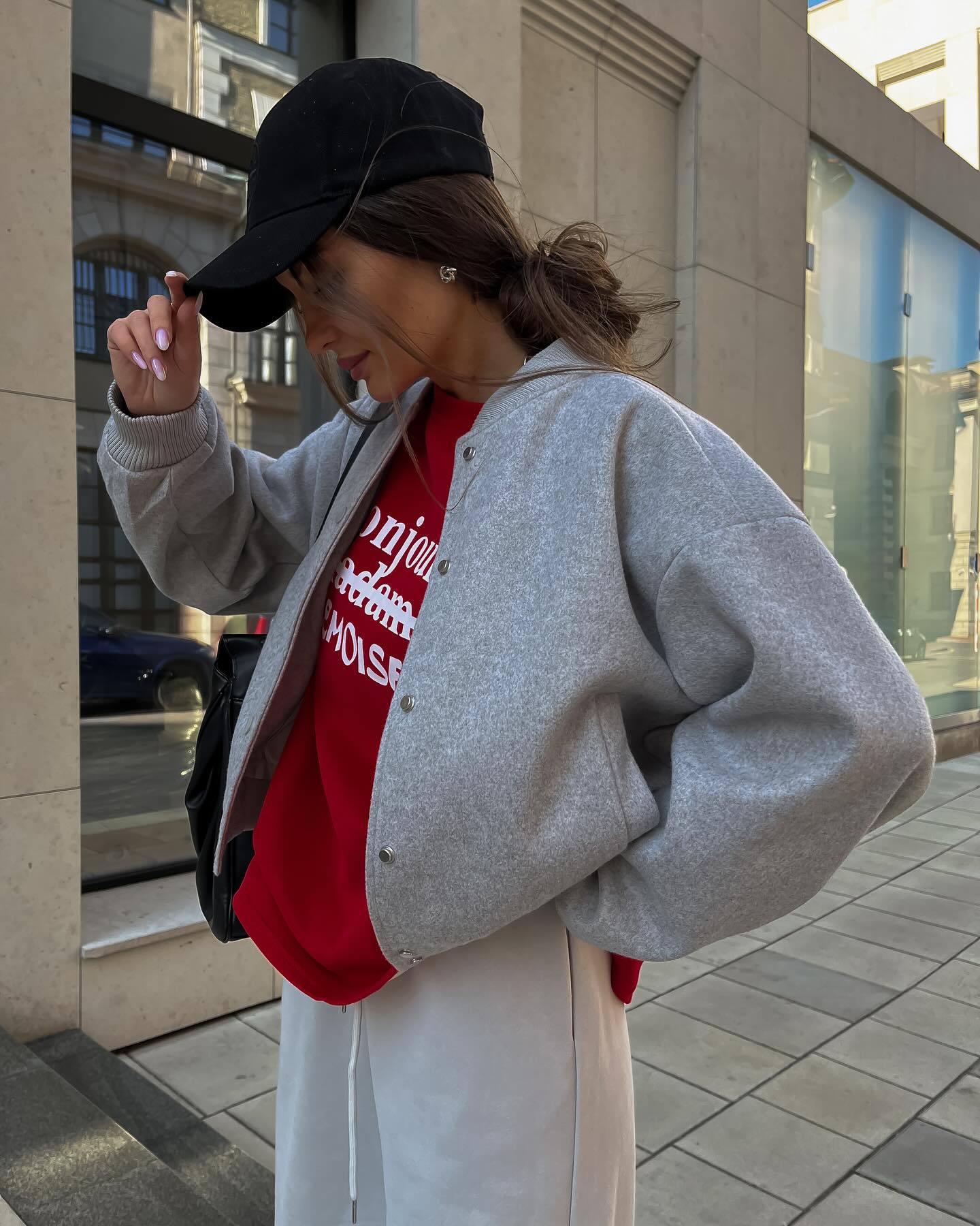 Women's casual varsity jacket with a comfortable fit and functional details NOVAE