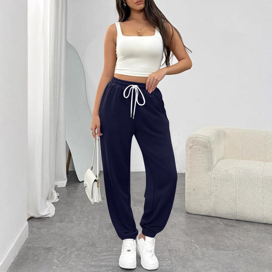 Women's Comfortable Sports Trousers with Elastic Waistband and Drawstring NOVAE
