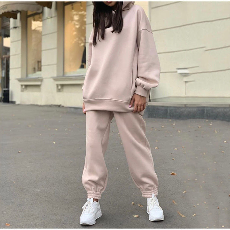 Women's casual jogging suit with soft material and elastic waistband NOVAE
