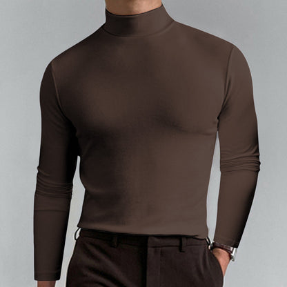 Men's high-quality roll-neck sweater made from a fine cotton blend NOVAE