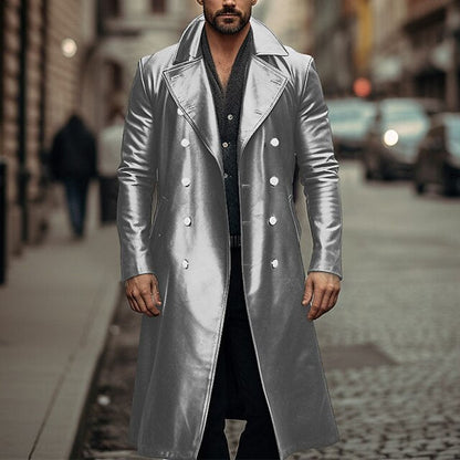 Men's Elegant and Shiny Trench Coat NOVAE