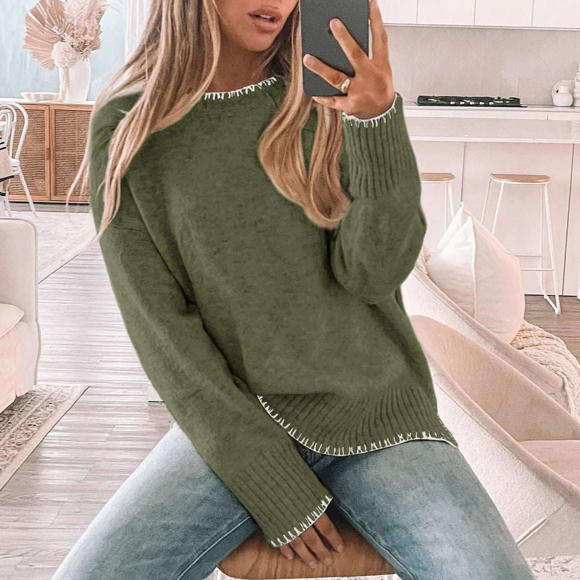 Women's Plus Size Knit Sweater NOVAE