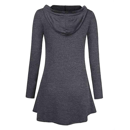 Women's casual hooded jacket with zipper and pockets NOVAE