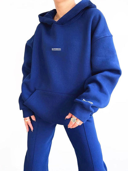 Women's Comfortable Oversized Hoodie with Kangaroo Pocket and Modern NOVAE Logo