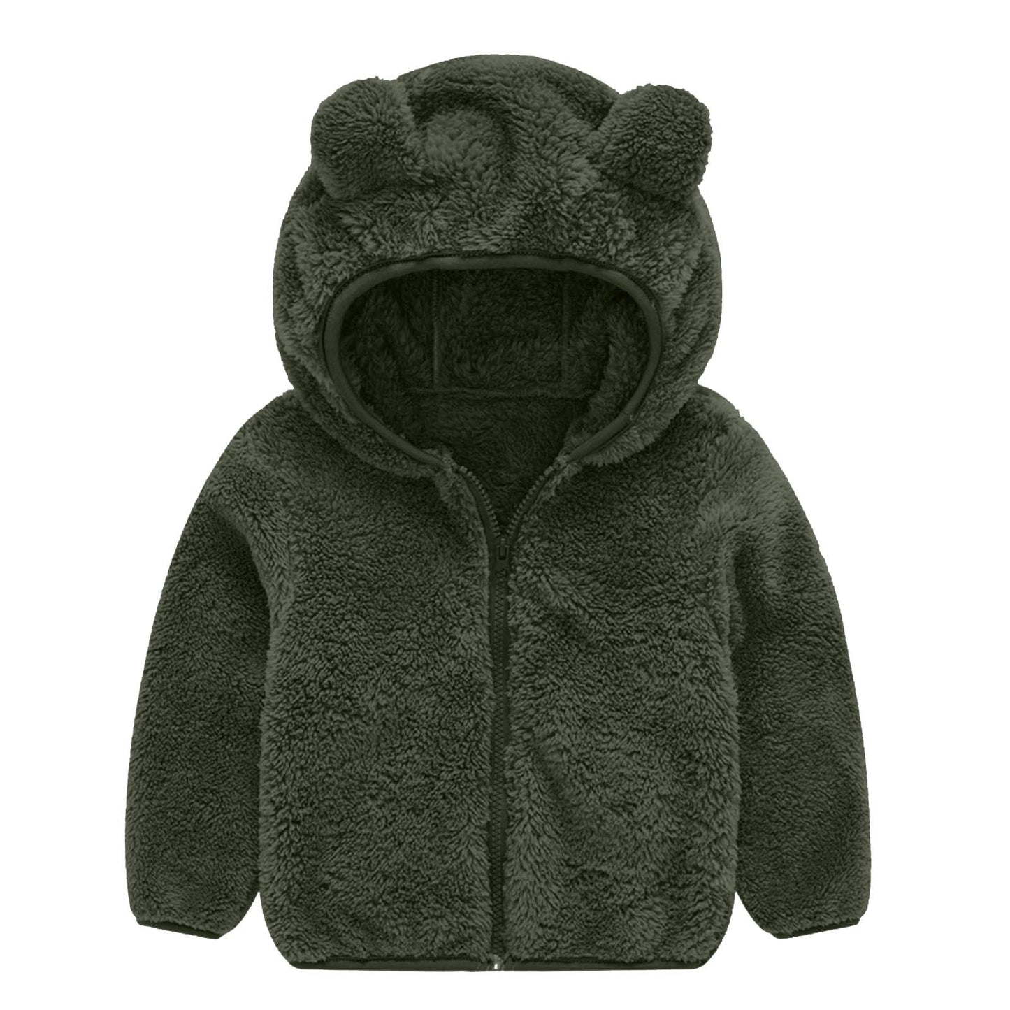 Women's fleece jacket with cute bear ear design NOVAE