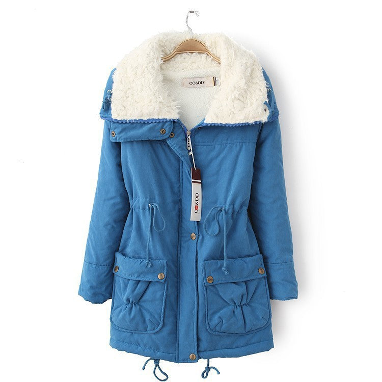 Women's casual quilted jacket with cozy lining and adjustable waist drawstring NOVAE