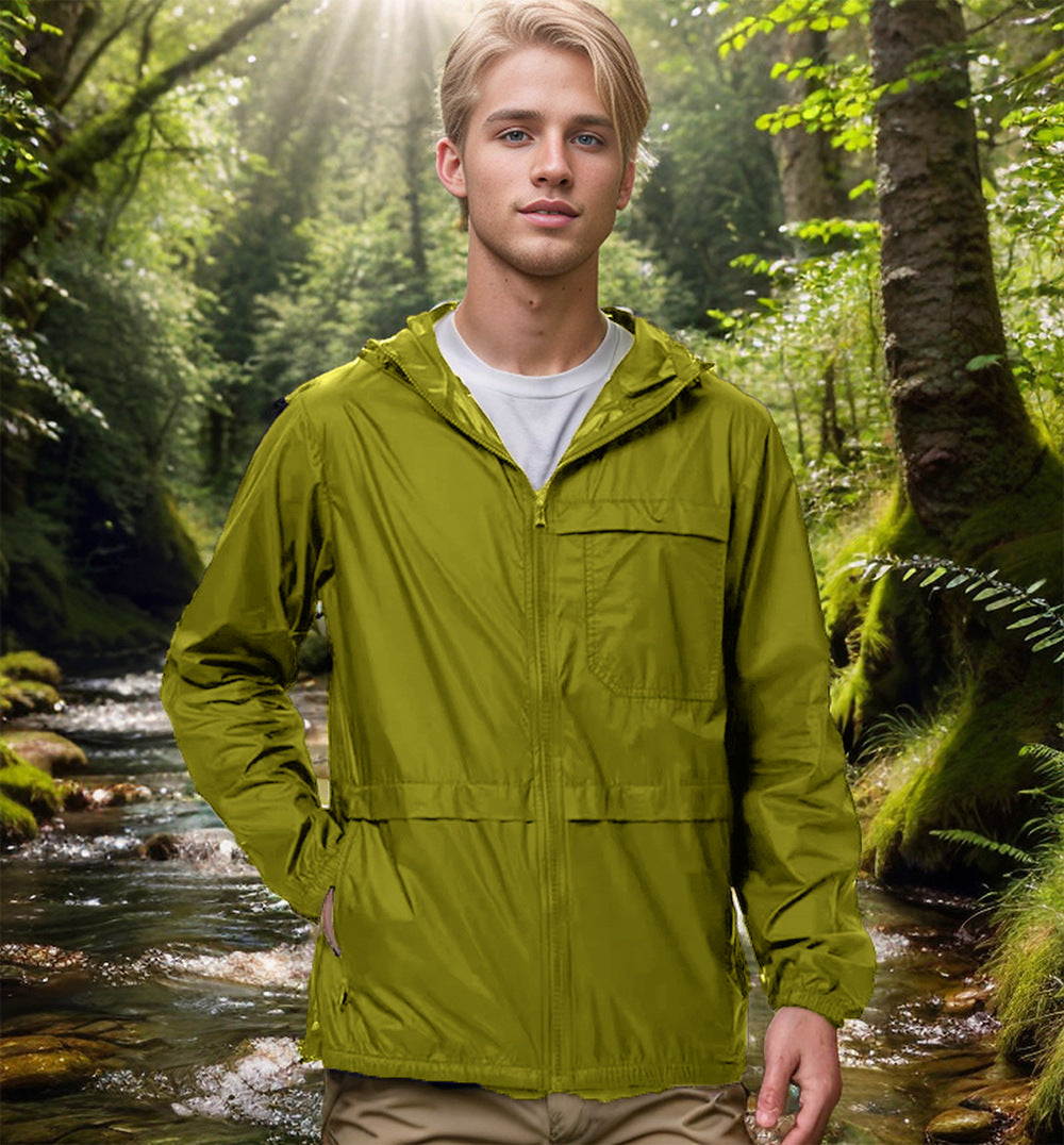 Men's lightweight and breathable outdoor jacket with hood NOVAE
