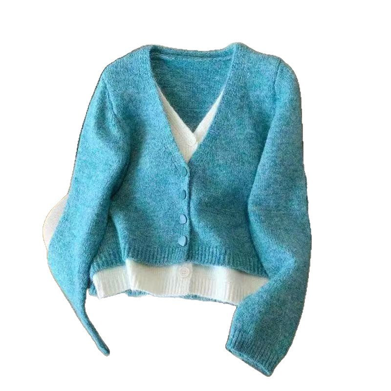 Women's fashionable cardigan with elegant V-neck and button details NOVAE