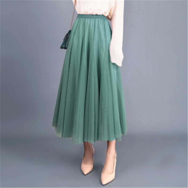 Women's Elegant Tulle Skirt with Voluminous Cut and Elastic Waistband NOVAE