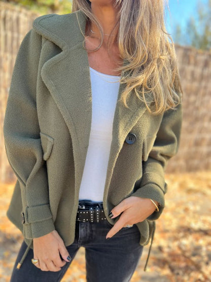Women's cozy oversized wool jacket NOVAE