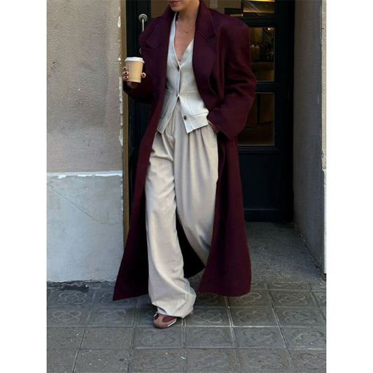 Women's elegant double trench coat with a wide cut NOVAE