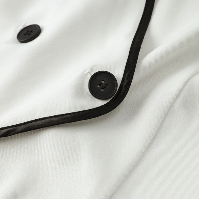 Women's elegant wide-leg trousers with side pockets and waistband details NOVAE