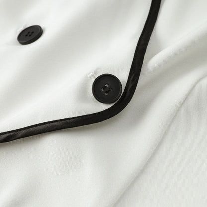 Women's elegant wide-leg trousers with side pockets and waistband details NOVAE