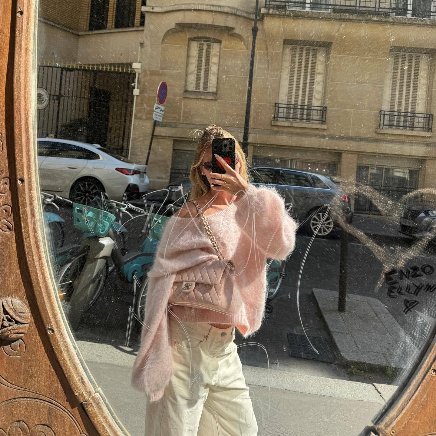 Women's Soft Mohair Blend Sweater with Oversized Sleeves NOVAE