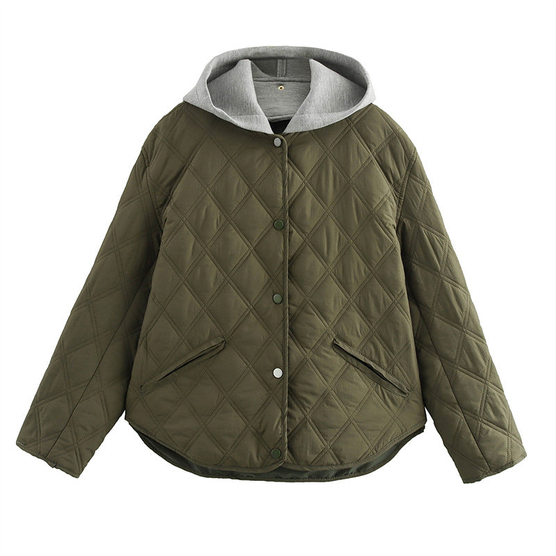 Women's quilted jacket with removable hood NOVAE