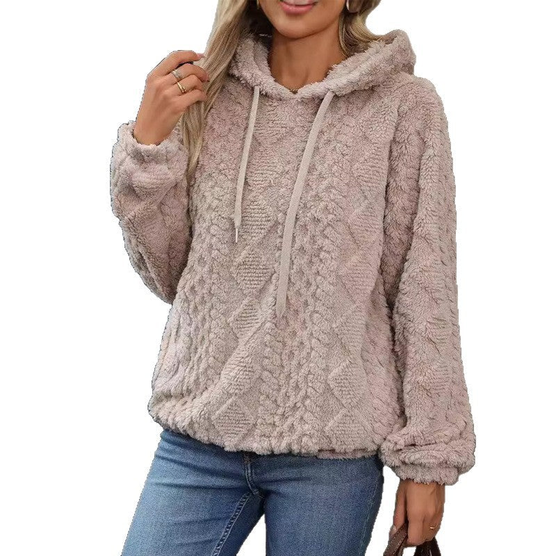 Women's Cozy Hoodie in a Special Knit Design NOVAE