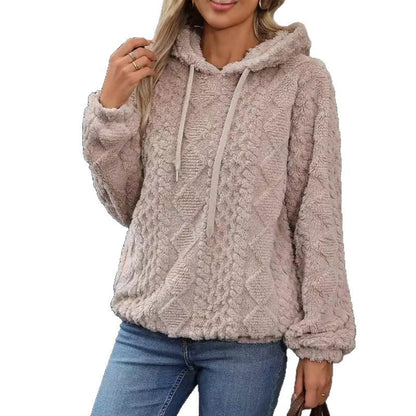 Women's Cozy Hoodie in a Special Knit Design NOVAE