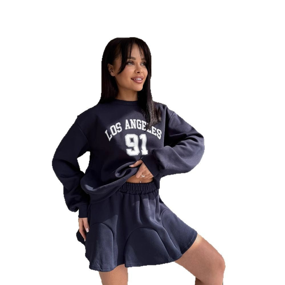 Women's Sporty Sweater and Skirt Set NOVAE