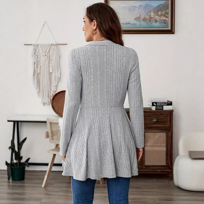 Women's Long Cardigan with Swing Hem NOVAE