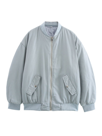 Women's casual bomber jacket with elasticated waistband and practical pockets NOVAE