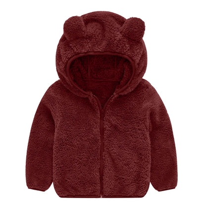 Women's fleece jacket with cute bear ear design NOVAE