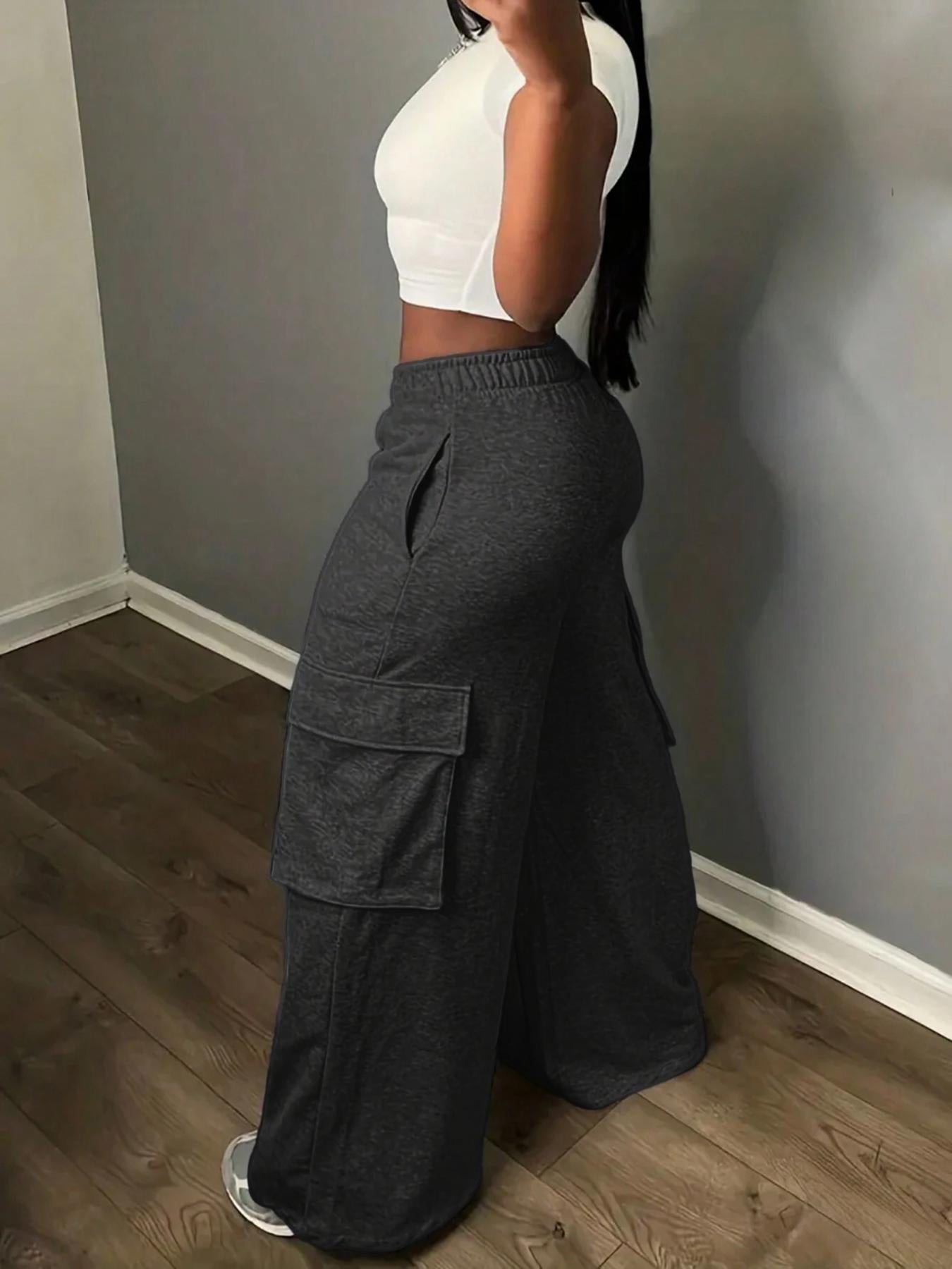 Women's palazzo style cargo pants NOVAE