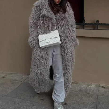 Women's Fluffy Oversized Faux Fur Coat NOVAE