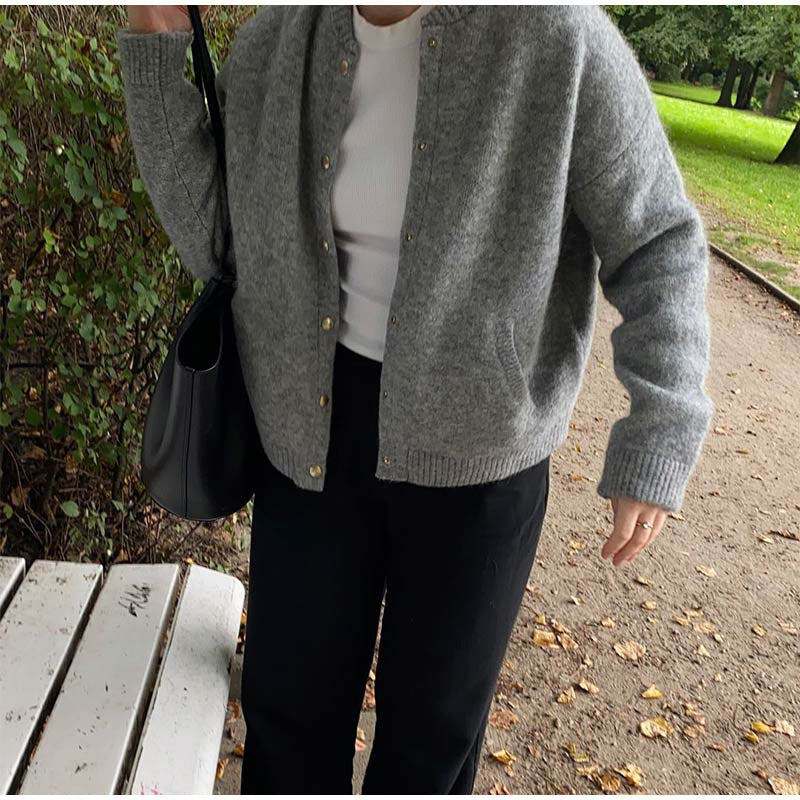 Women's cardigan with button-up design and soft material NOVAE