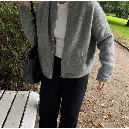 Women's cardigan with button-up design and soft material NOVAE