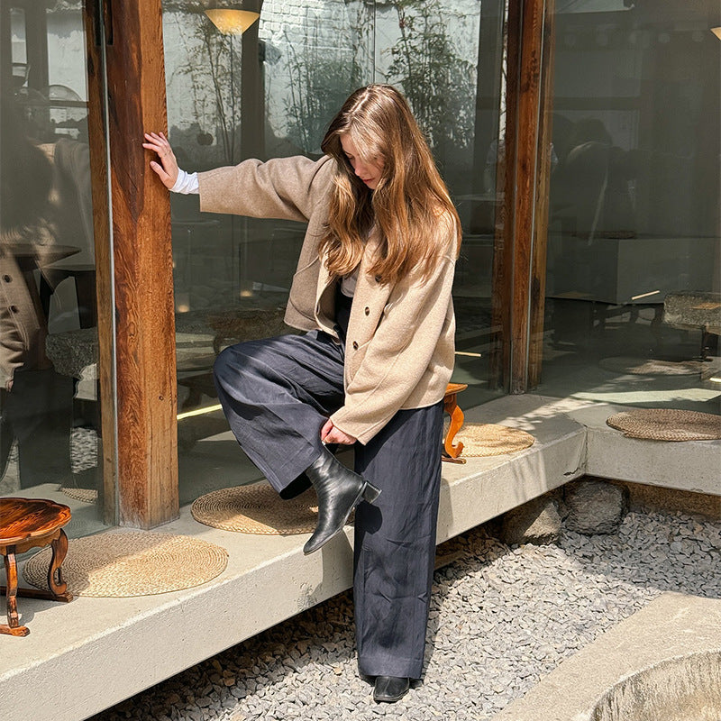 Women's timeless wool jacket in a minimalist design NOVAE