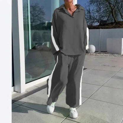 Women's relaxed leisure suit with shirt and wide-legged trousers NOVAE