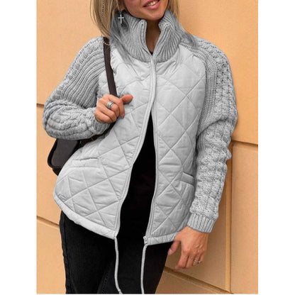 Women's quilted jacket with wool details NOVAE
