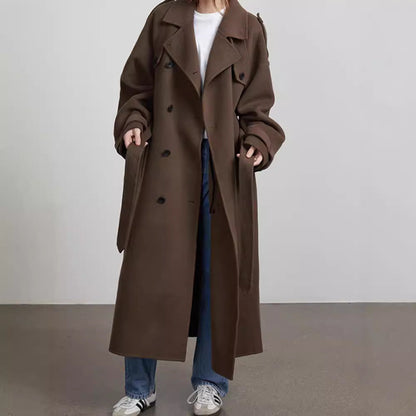 Women's Oversized Trench Coat in Soft Wool Blend NOVAE