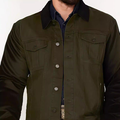 Men's classic-style denim jacket with practical pockets NOVAE