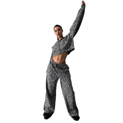 Women's Cotton Loungewear Set with Leopard Design NOVAE