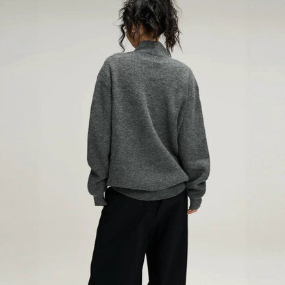 Women's fashionable knit cardigan with trendy lapel NOVAE