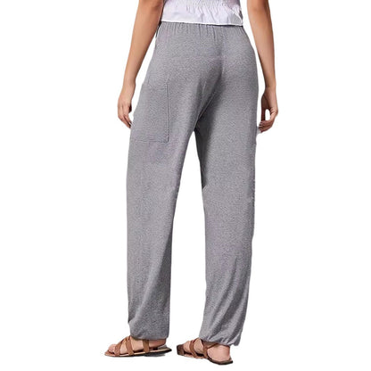 Women's Comfortable Leisure Trousers with Practical Pockets and Elastic Waistband NOVAE