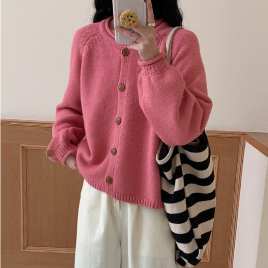 Women's cardigan with asymmetrical cut and generous balloon sleeves NOVAE