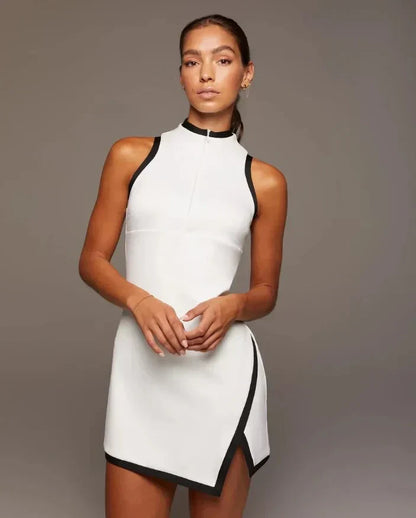 NOVAE | Tennis Mini Dress with Front Zipper